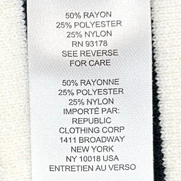 Elie Tahari Navy Stripe Zip Mock Neck Pullover Sweater - Picture 8 of 8